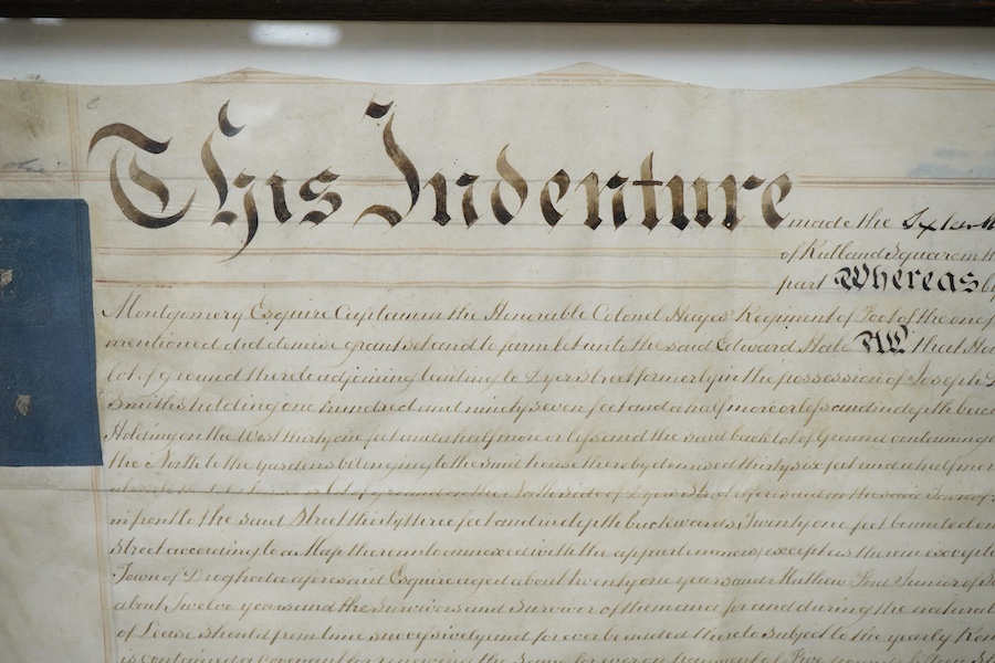 A framed Indenture, dated 1831